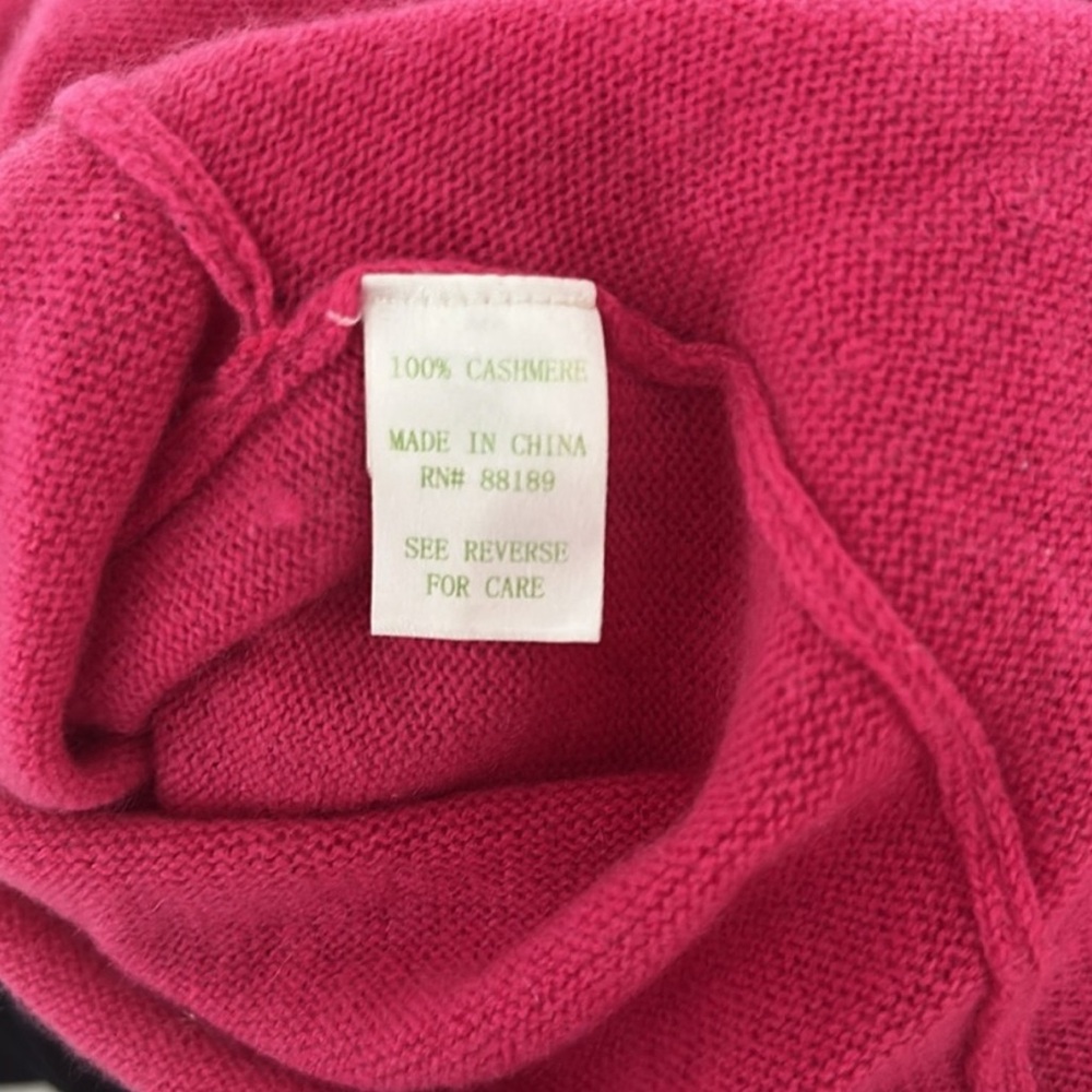 Lilly Pulitzer XL Vibrant Pink Cashmere Open Front Cardigan - Picture 7 of 7